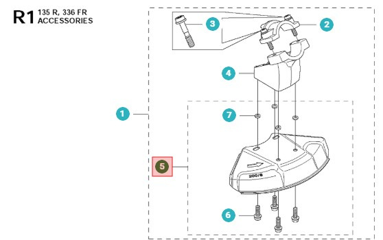 Klingskydd 200mm 345FXT, 235R, 545FR, 335RX mfl