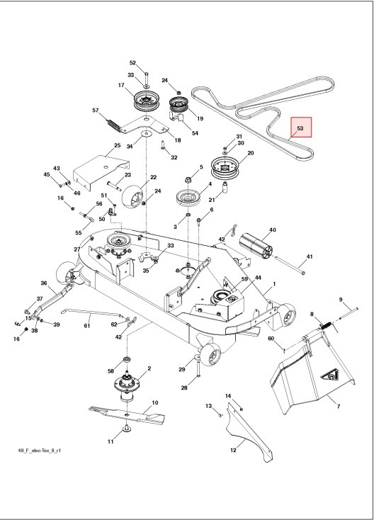 Rem klippaggregat Husqvarna GT48XLS, GTH26, YT48XLS, YTH2648 mfl