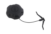 Cap 3.5in sealed (non-vented) fuel integr. plastic tether w/ catch anchor Cap 3.5in sealed (non-vented) fuel integr. plastic tether w/ catch anchor