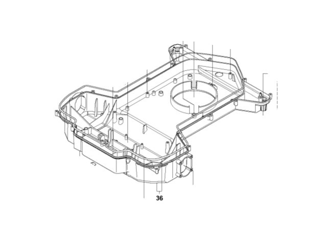 Chassi underdel 220AC, 230ACX, 260ACX, 265ACX