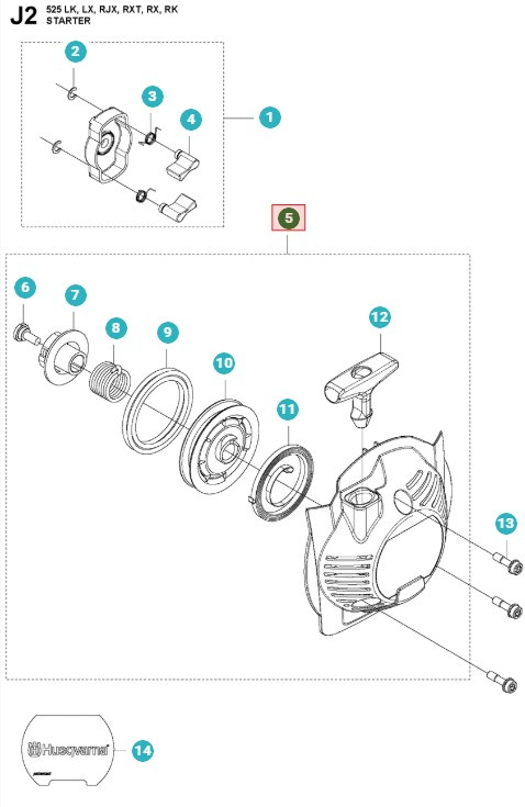Startapparat 525RX, 525LK, 525LX, 525HE3, 525HE4