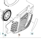 Startapparatshus Jonsered CS2252, CS2253 Startapparatshus Jonsered CS2252, CS2253