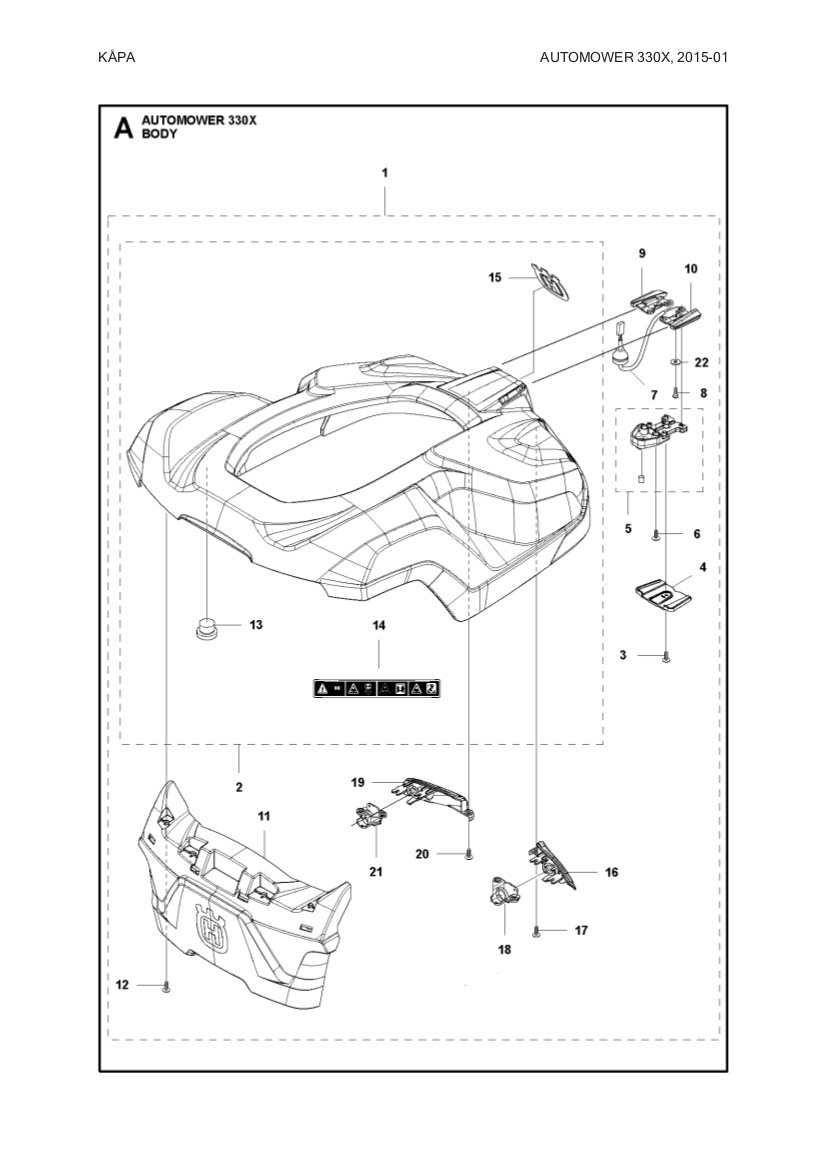 Kaross komplett 330X grå