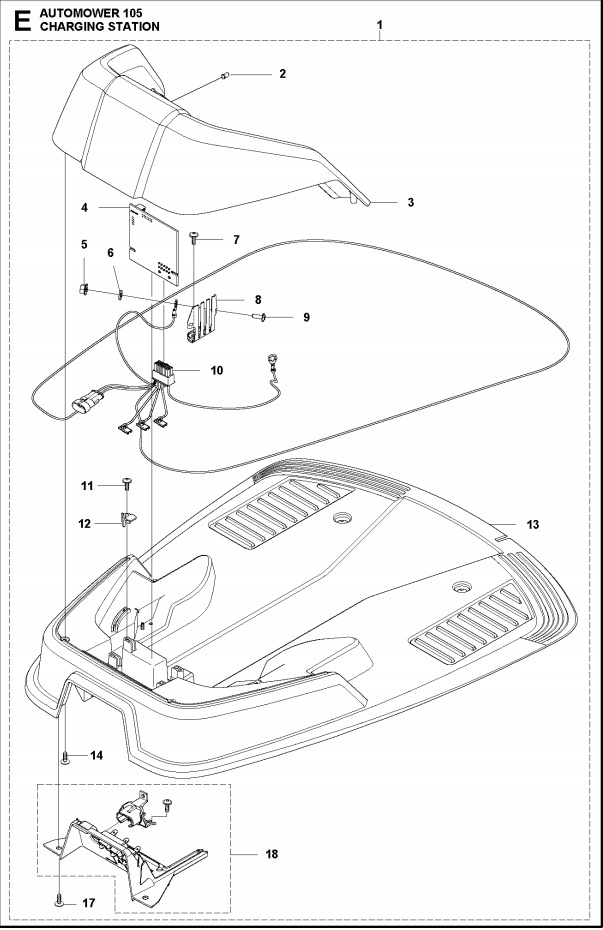 Kablage laddstation Automower 105 & Gardena