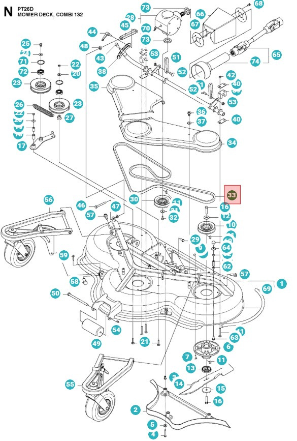 Drivrem Combi 132 P550D, PT26D