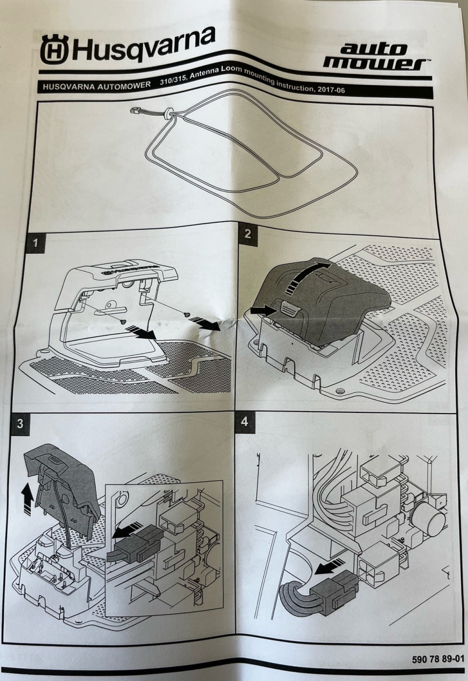 Antenn laddplatta Automower 310, 315, 315X