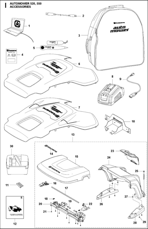 Kaross kit , Top Cover, Orange
