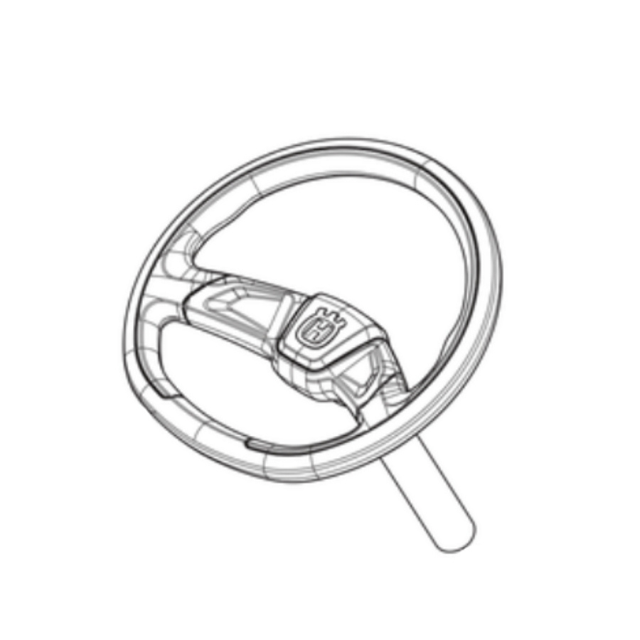 Steering wheel assy long tube, soft rim
