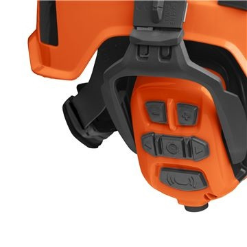 Hjälm Husqvarna hjälm Technical fluorescerande med Bluetooth och FM Radio X-com R