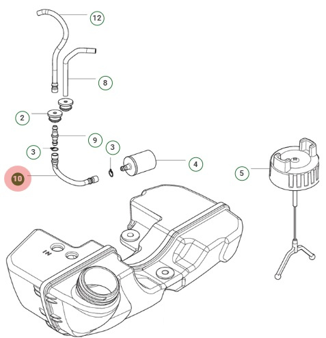 FUEL HOSE L=80 ROHS2