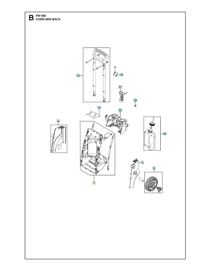 Chassis Back Dark Grey