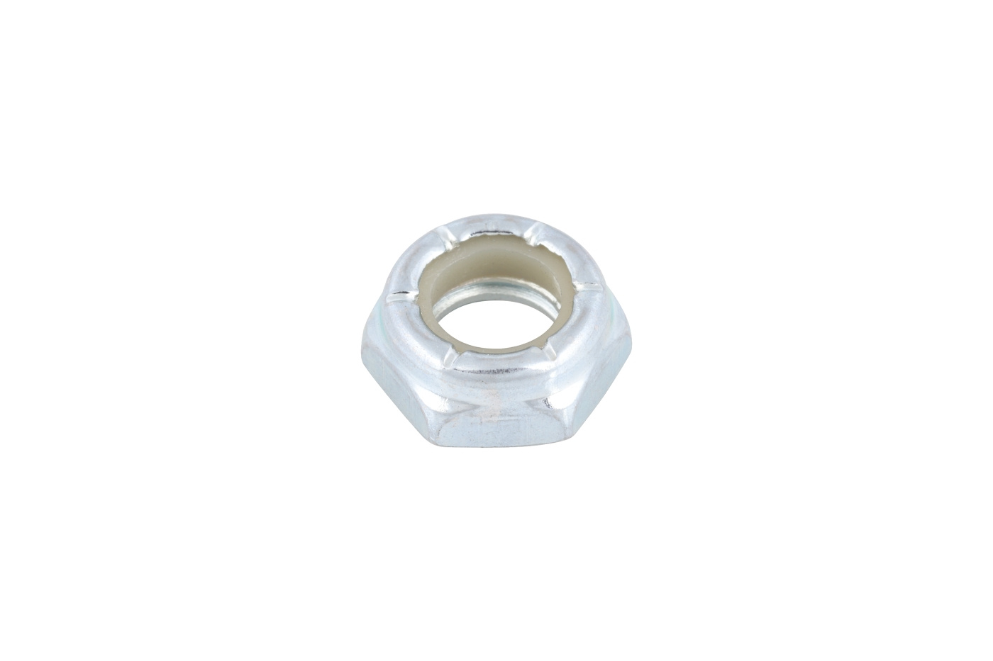 Nut prevailing torque hexagon nut w nonmet i 3/8-16 x .564 in jam nyloc clear zinc