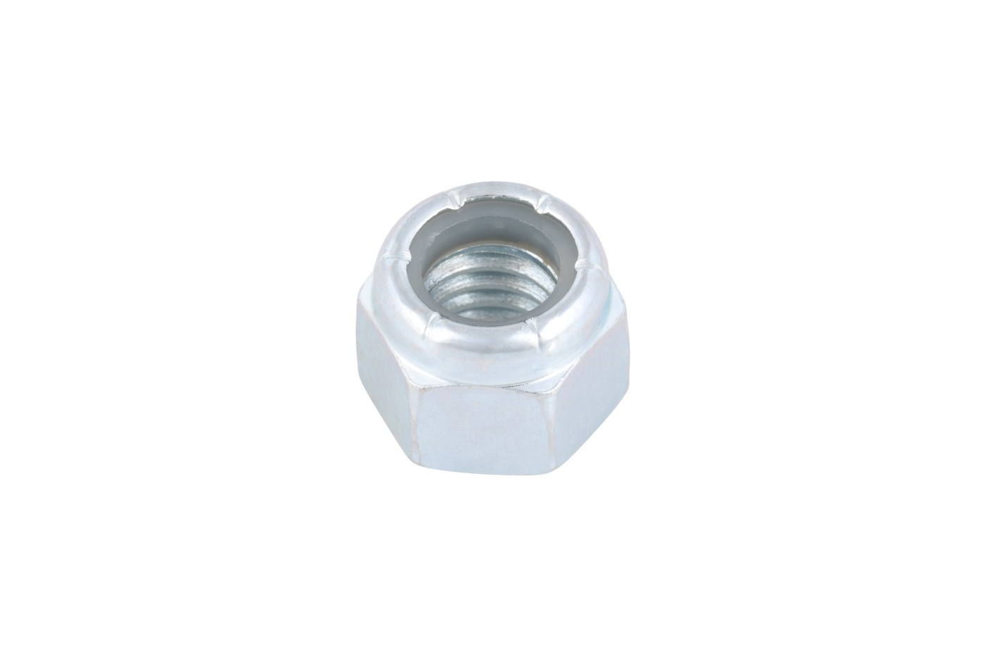 Nut prevail torque hex nut w nonmetal insert 3/8-16 x .564 in st clear zinc