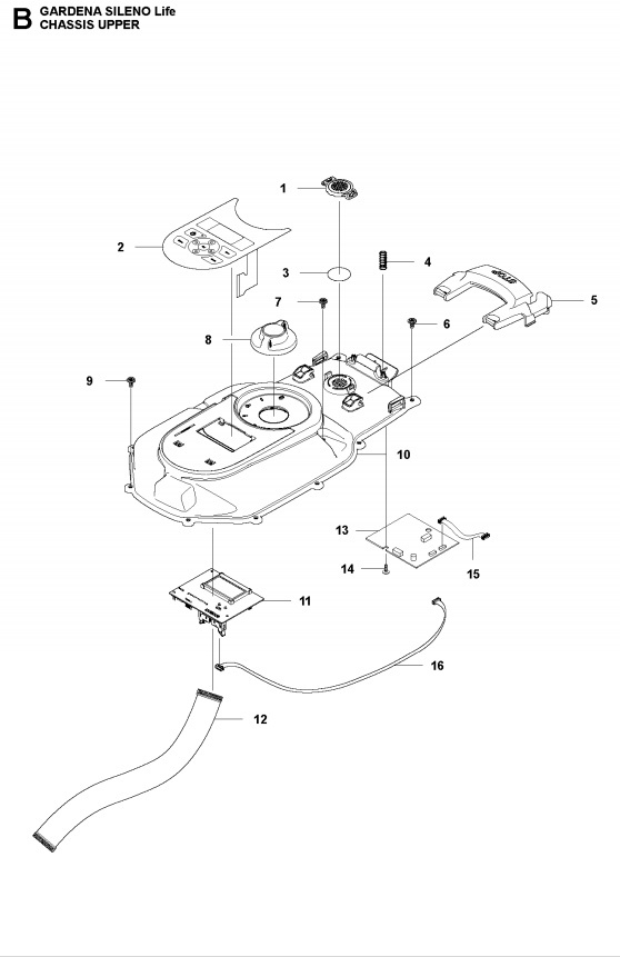 Display kretskort Gardena Sileno Life