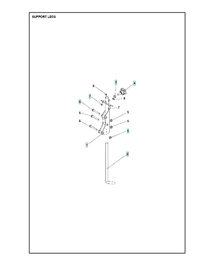 Spur Support Black Ral9005