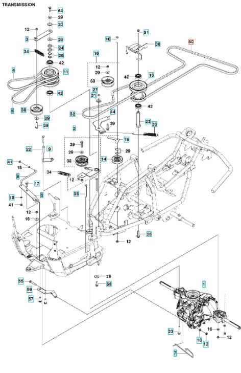 Rempaket Husqvarna Rider 112C 2021-